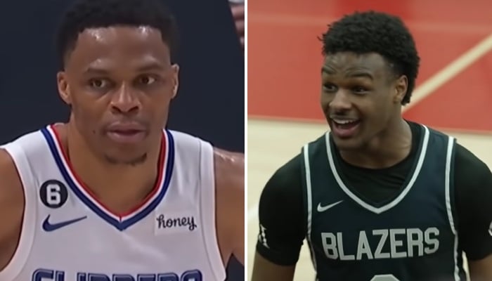 Russell Westbrook, superstar de NBA, et Bronny James sous le maillot de Sierra Canyon