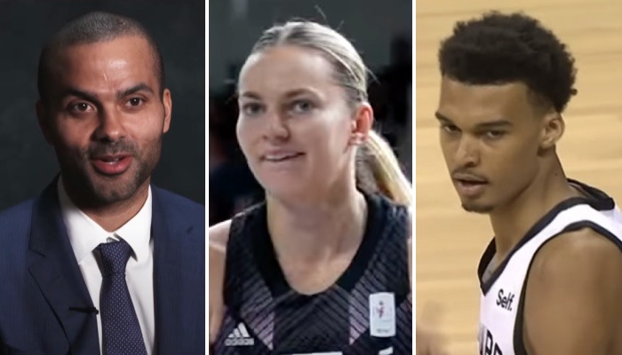 Tony Parker, Marine Johannès et Victor Wembanyama