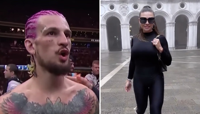 Francia Lopez, ring girl à l'UFC, et Sean O'Malley, champion des poids coqs