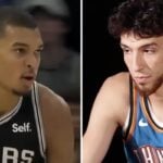 NBA – Présents au ASG, la photo virale entre Victor Wembanyama (2m24) et Chet Holmgren (2m16) !