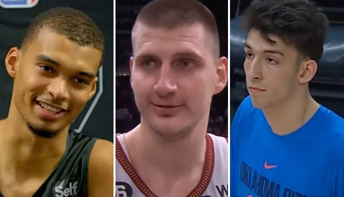 Victor Wembanyama, Nikola Jokic et Chet Holmgren