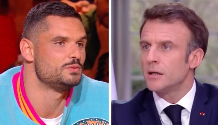 Florent Manaudou et Emmanuel Macron