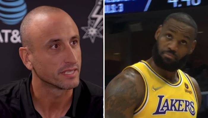 Manu Ginobili, légende des Spurs, et LeBron James