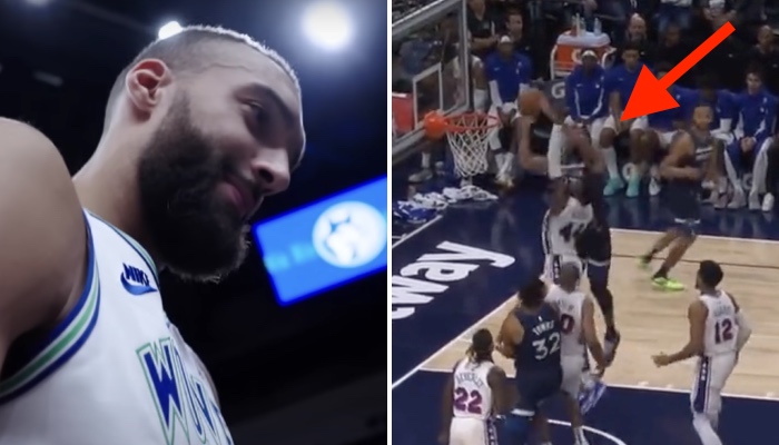 La star NBA française des Minnesota Timberwolves, Rudy Gobert (gauche) a réalisé un move viral face aux Philadelphia 76ers