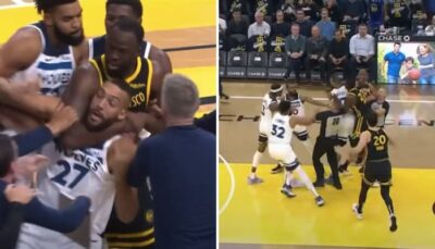 NBA – Scène lunaire à Golden State : Draymond Green craque et étrangle Rudy Gobert ! (vidéo)