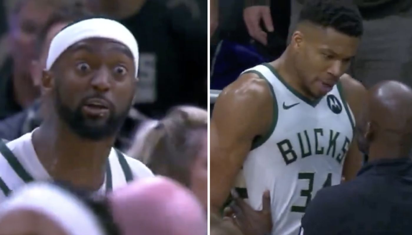 Bobby Portis et Giannis Antetokounmpo, deux joueurs des Bucks