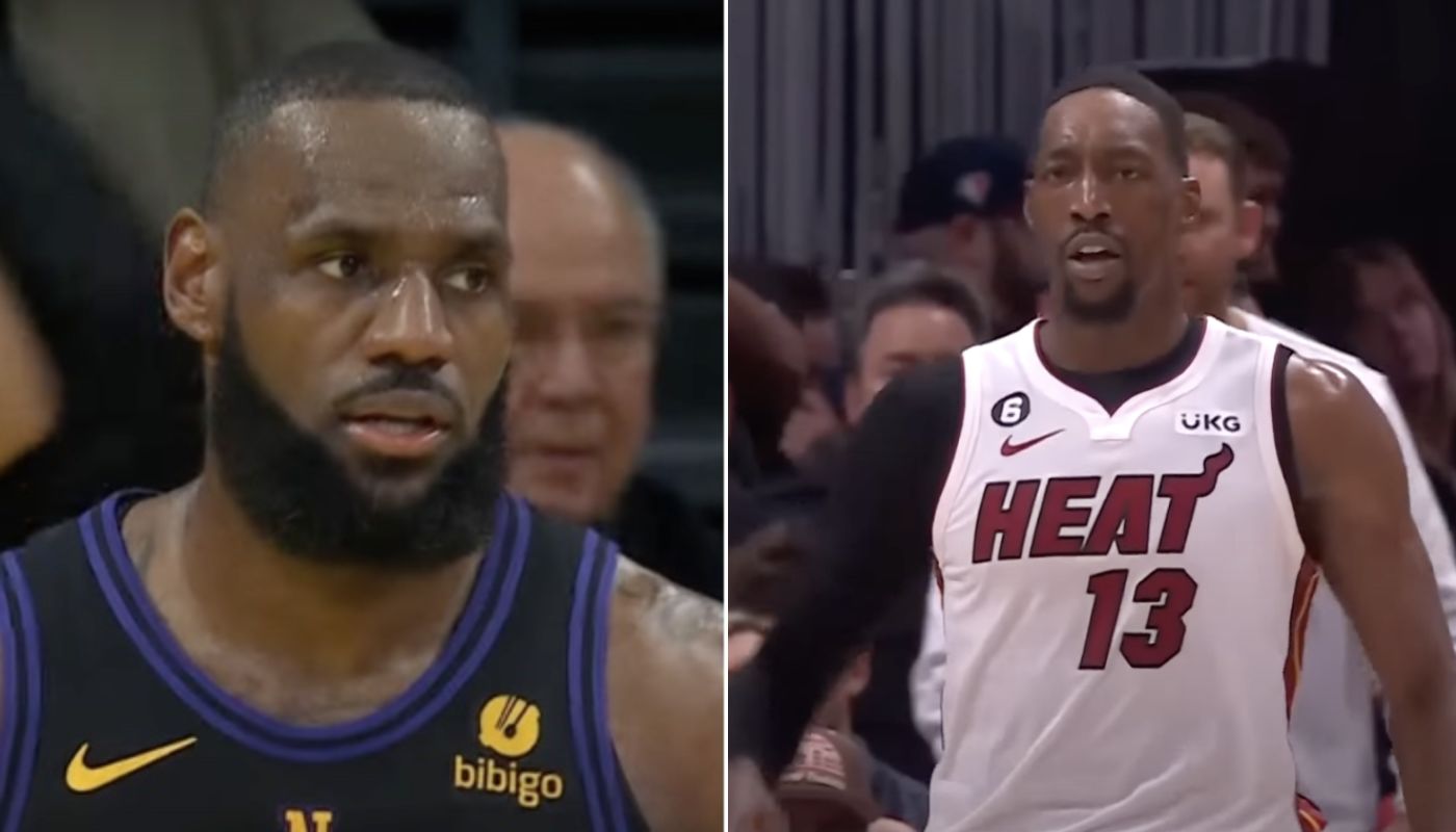 NBA LeBron James et Bam Adebayo