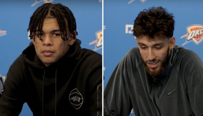 Ousmane Dieng et Chet Holmgren, deux coéquipiers au Thunder