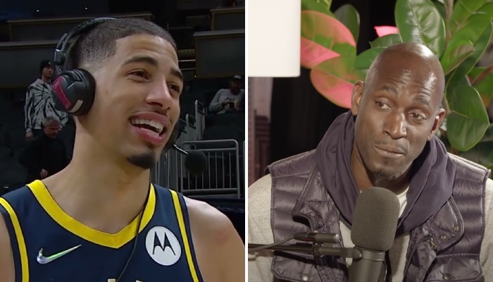 Tyrese Haliburton, meneur All-Star des Pacers de l'Indiana, et Kevin Garnett