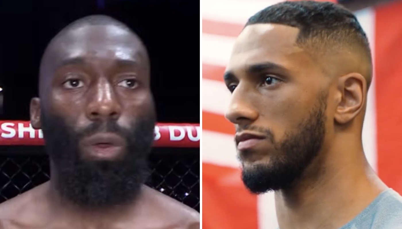Les combattants français Cédric Doumbé (gauche) et Tony Yoka (droite)