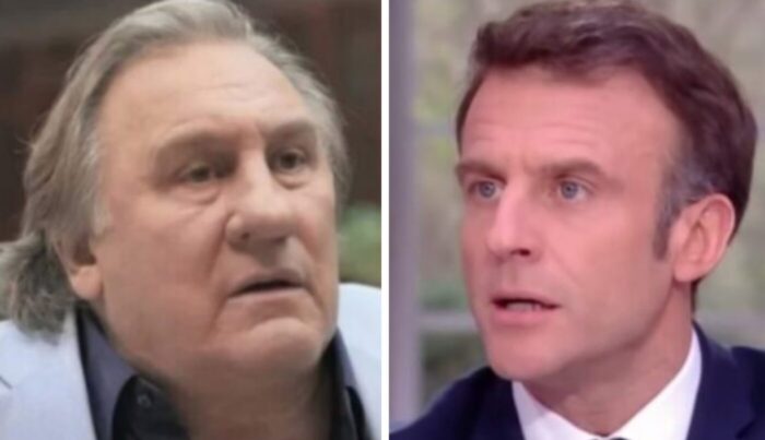 Gérard Depardieu et Emmanuel Macron