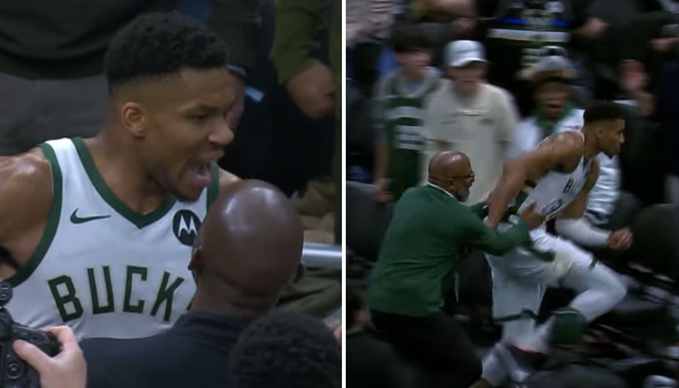 Giannis Antetokounmpo furieux