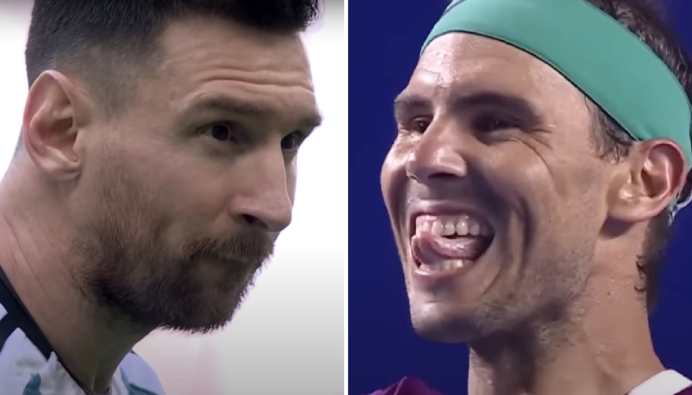 Le footballeur argentin Lionel Messi (gauche) et le tennisman espagnol Rafael Nadal (droite)