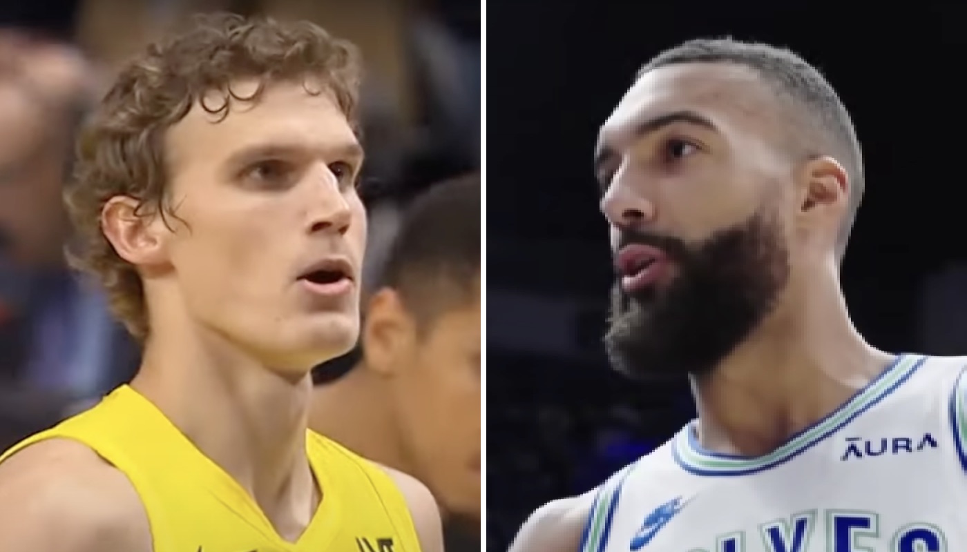 Les stars NBA Lauri Markkanen (gauche) et Rudy Gobert (droite)