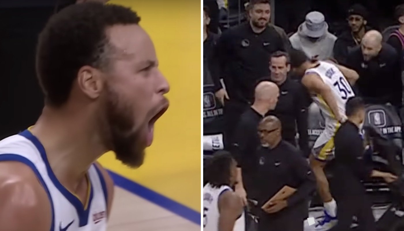 La superstar NBA des Golden State Warriors, Stephen Curry, en plein accès de colère