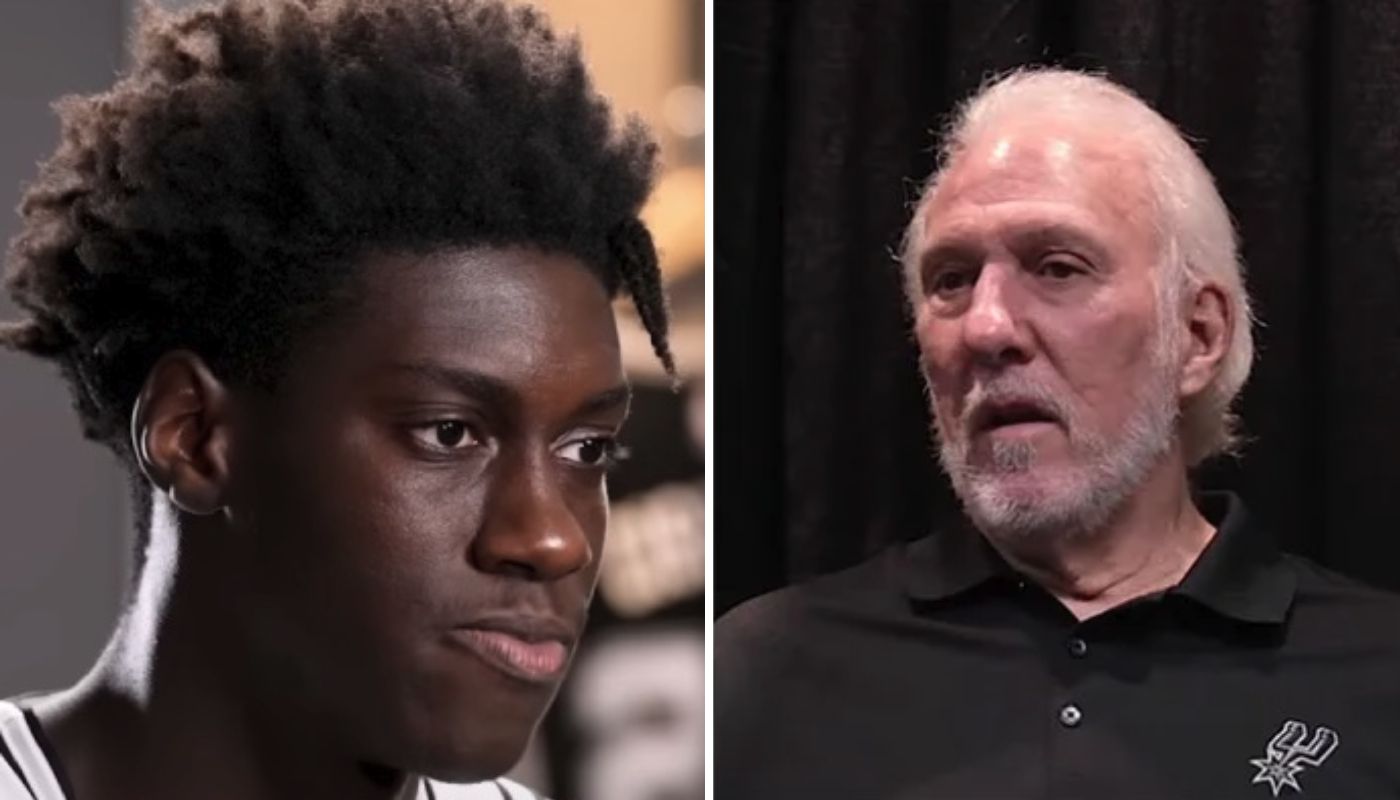 Sidy Cissoko et Gregg Popovich