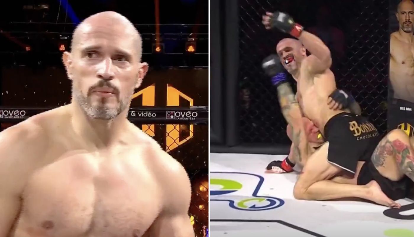 GregMMA pendant son combat contre Martin Horsky à l'Hexagone