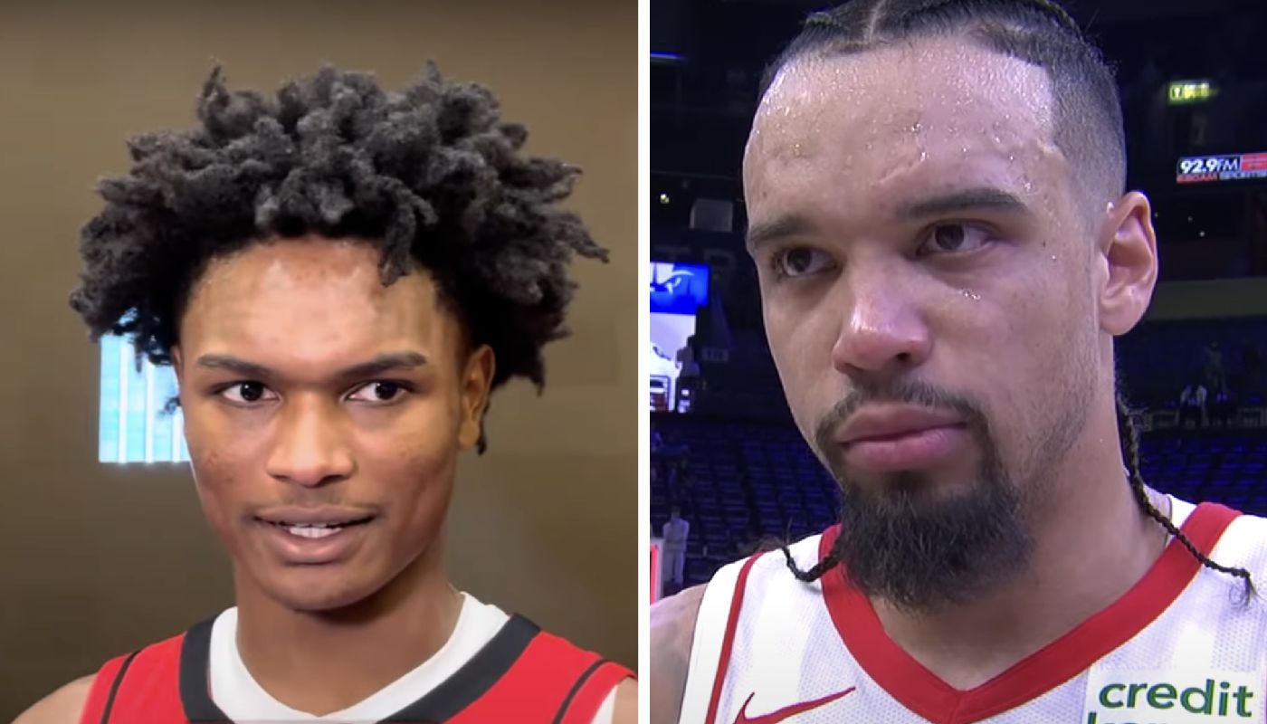 AMen Thompson et Dillon Brooks, deux joueurs des Rockets