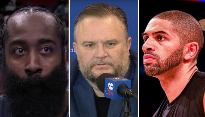 NBA James Harden, Daryl Morey et Nicolas Batum