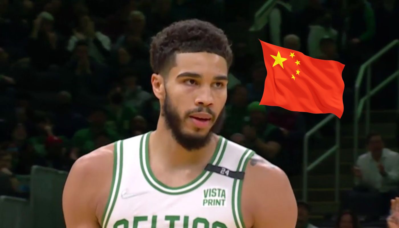 NBA Jayson Tatum avec le drapeau chinois