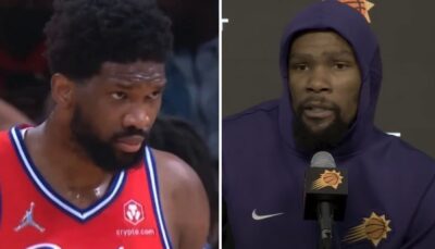 NBA – Furax, Kevin Durant envoie une balle perdue à Joel Embiid : « Il se fout de…