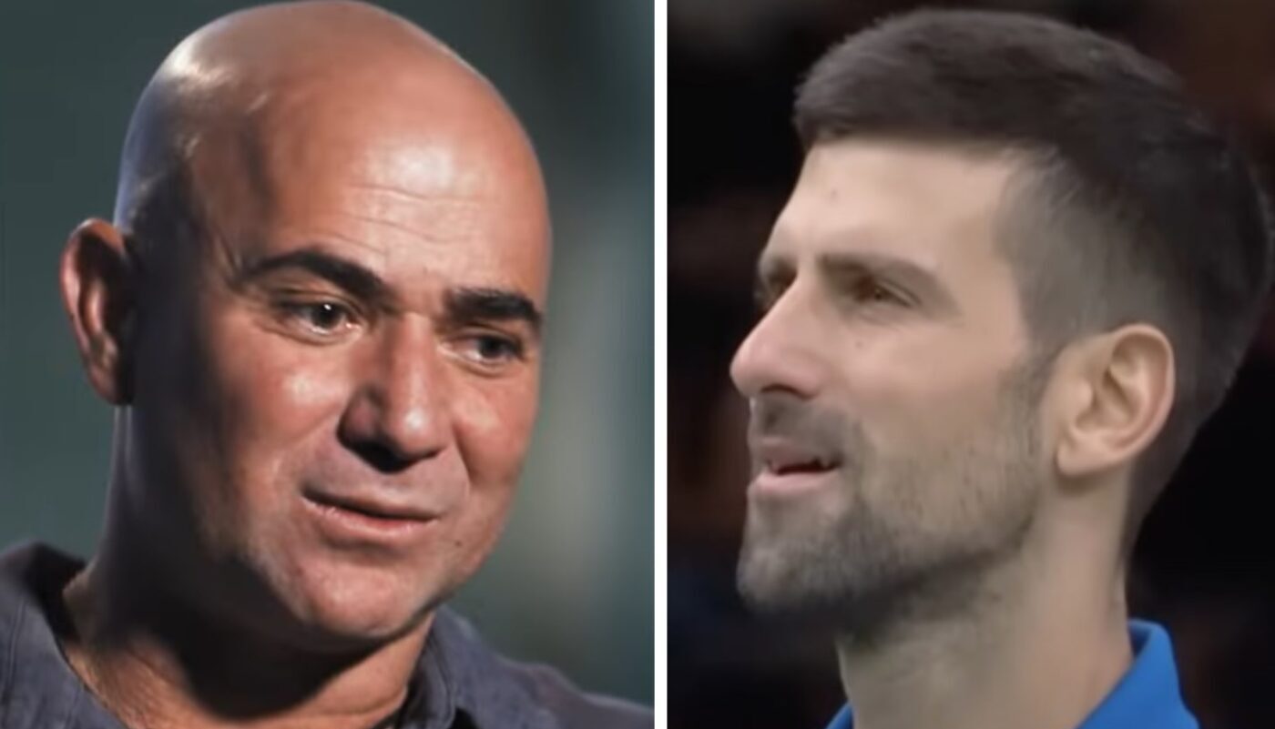 Andre Agassi et Novak Djokovic