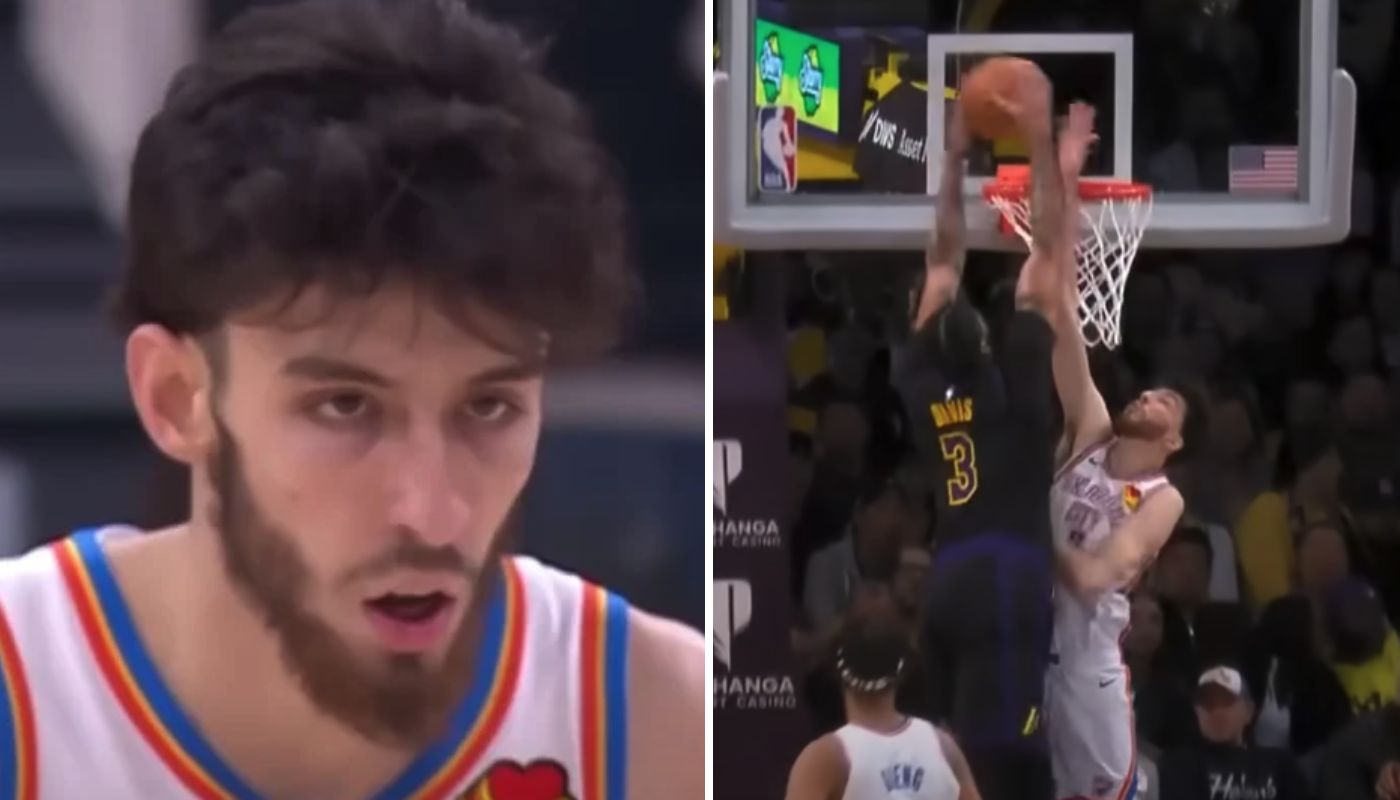 Chet Holmgren face à Anthony Davis