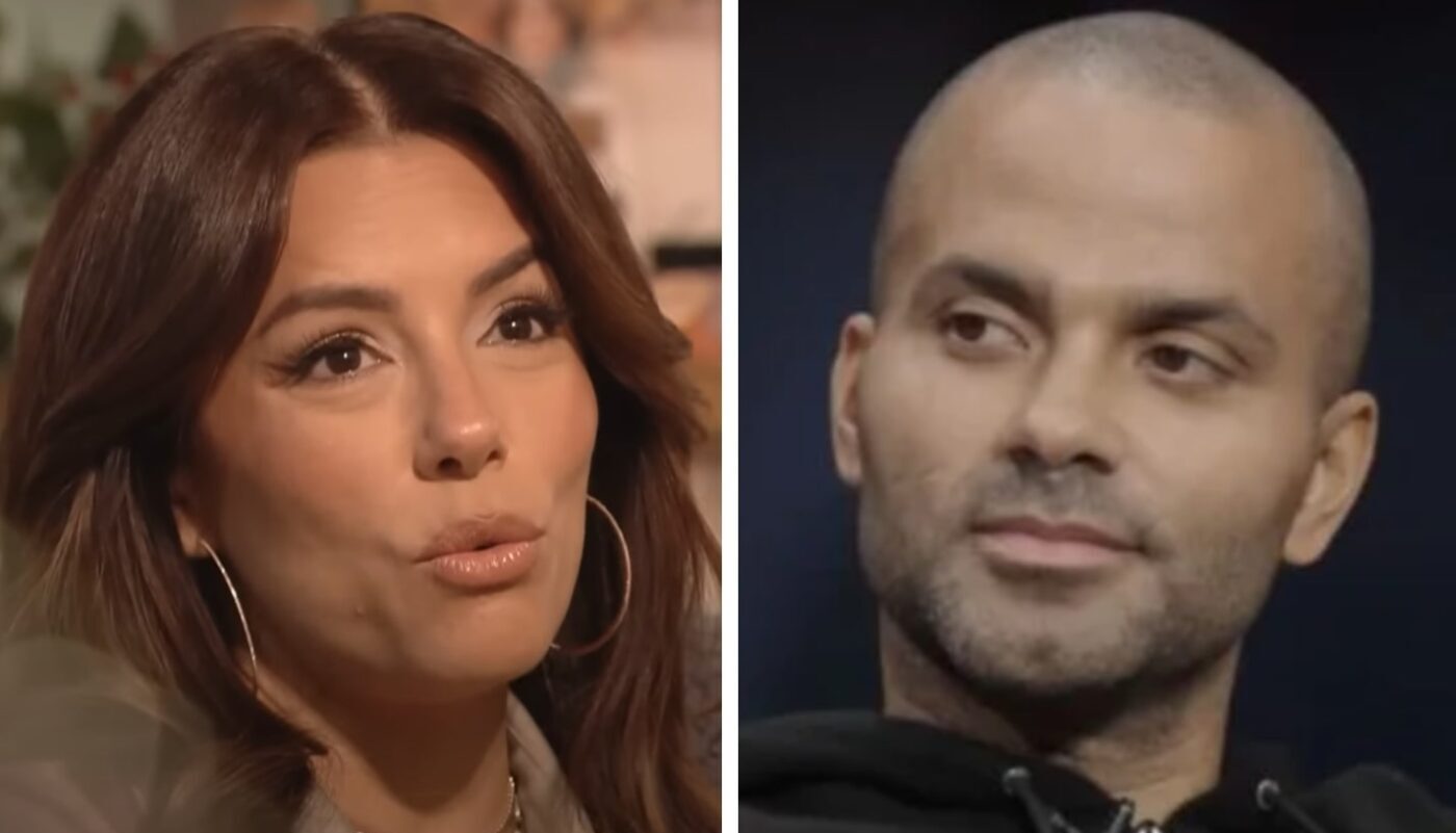 La célèbre actrice Eva Longoria (gauche) et la légende NBA Tony Parker (droite)