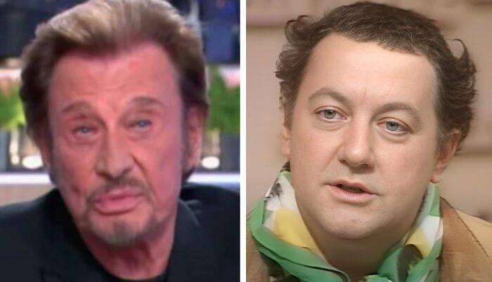 Johnny Hallyday et Coluche