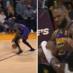 NBA – En plein match, la scène lunaire contre les Lakers ; LeBron impliqué ! (vidéo)
