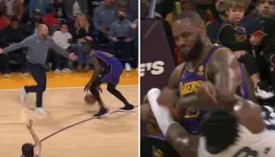 NBA – En plein match, la scène lunaire contre les Lakers ; LeBron impliqué ! (vidéo)