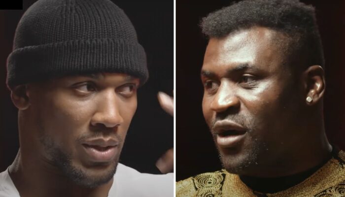 Anthony Joshua et son prochain adversaire Francis Ngannou