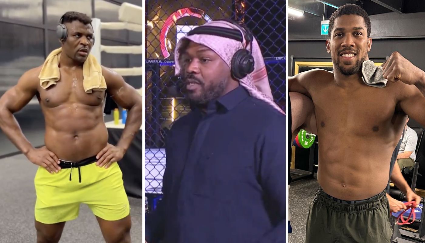 Jon Jones et son ancien rival de l'UFC Francis Ngannou, aisni que Anthony Joshua