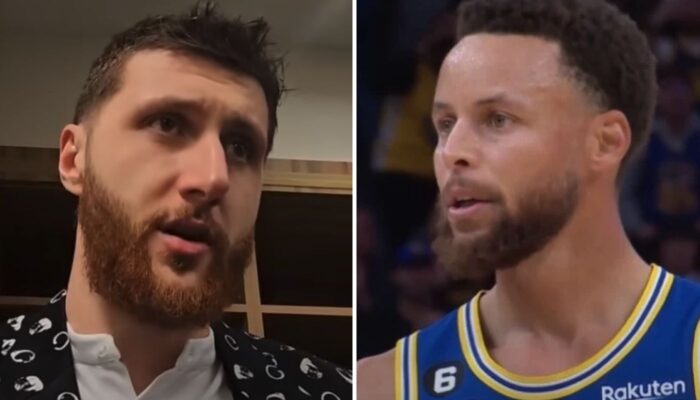 Jusuf Nurkic et Steph Curry