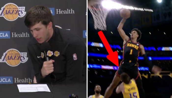 AUstin Reaves a été victime d'un poster de Jalen Johnson, joueur des Hawks