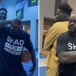 NBA – Shaquille O’Neal (2m16) ridiculisé par le monstre Big Naija (2m41) !