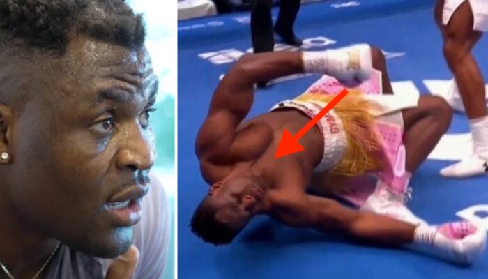 Le combattant star Francis Ngannou (gauche) a subi un gros KO face à Anthony Joshua