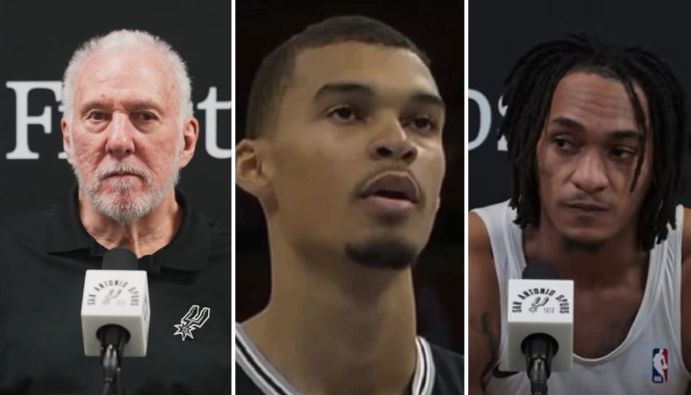 Gregg Popovich, Victor Wembanyama et Devin Vassell