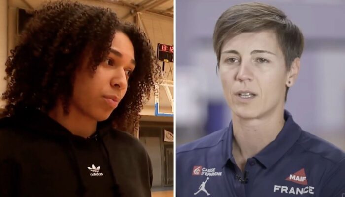 Janelle Salaün de l'équipe de France et Céline Dumerc, dirigeante