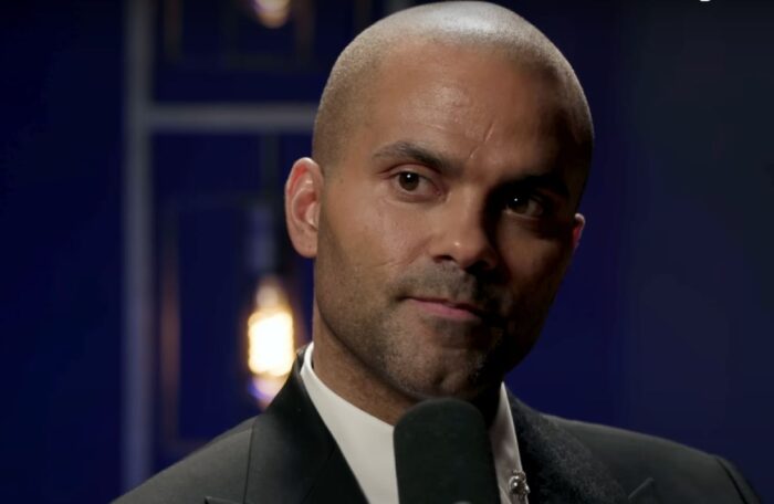 Tony Parker sur le plateau d'une émission