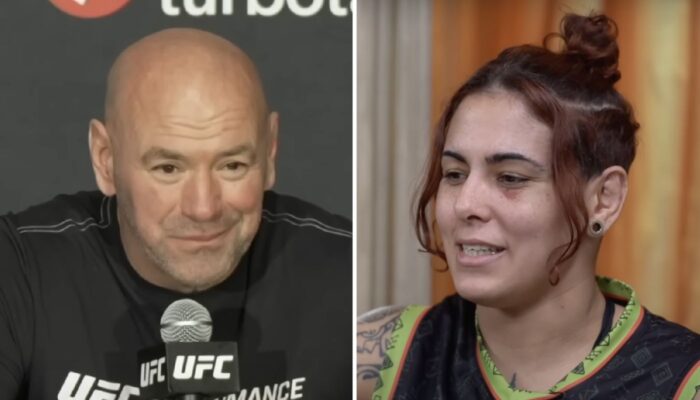 Dana White, patron de l'UFC, et la Française Nora Cornolle