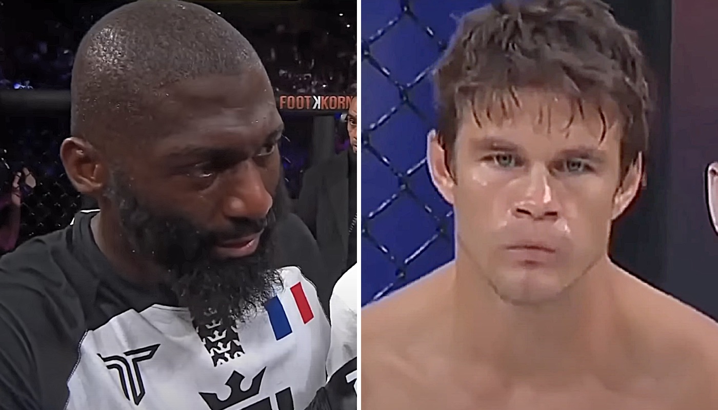 Les combattants MMA Cédric Doumbé (gauche) et Derek Anderson (droite)