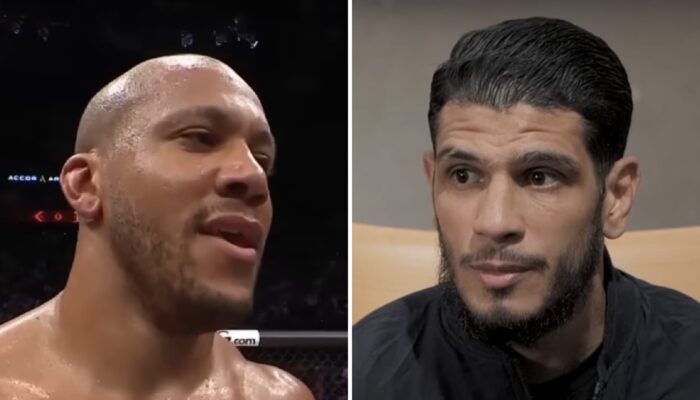 Le combattant UFC Ciryl Gane et la légende du muay-thaï Youssef Boughanem