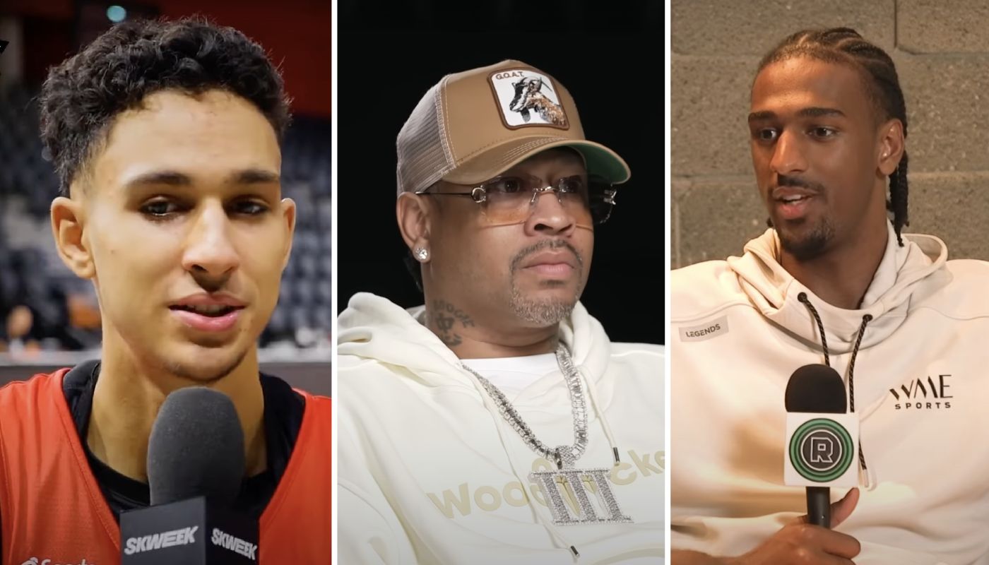 Allen Iverson, légende NBA, avec les deux pépites françaises Zaccharie Risachet et Alexandre Sarr