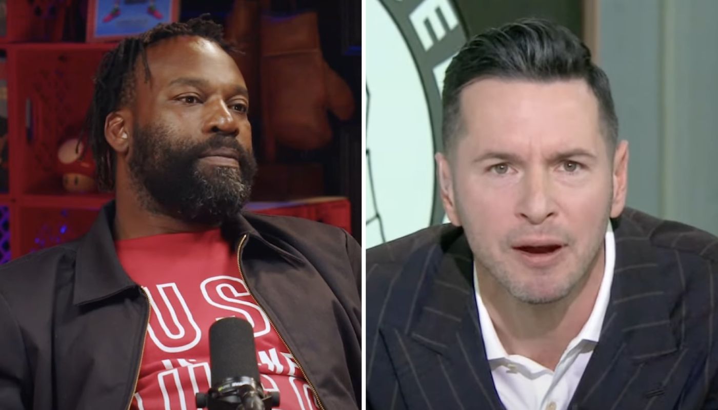 Baron Davis, ancien All-Star en NBA, et JJ Redick, consultant et entraineur des Lakers