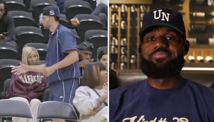 LeBron James et sa femme Savannah, avec Zach LaVine, joueur des Bulls