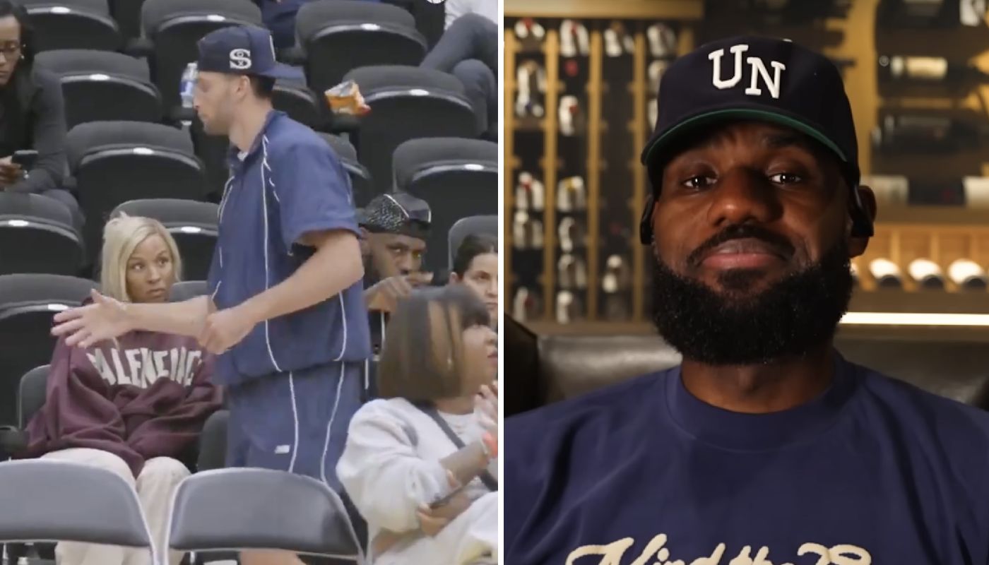 LeBron James et sa femme Savannah, avec Zach LaVine, joueur des Bulls