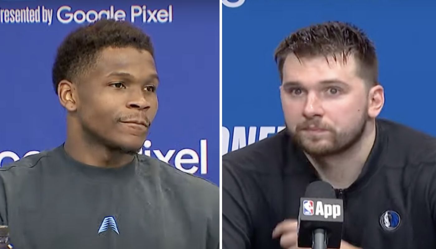 Luka DOncic des Mavericks et Anthony Edwards des Timberwolves, deux superstars NBA