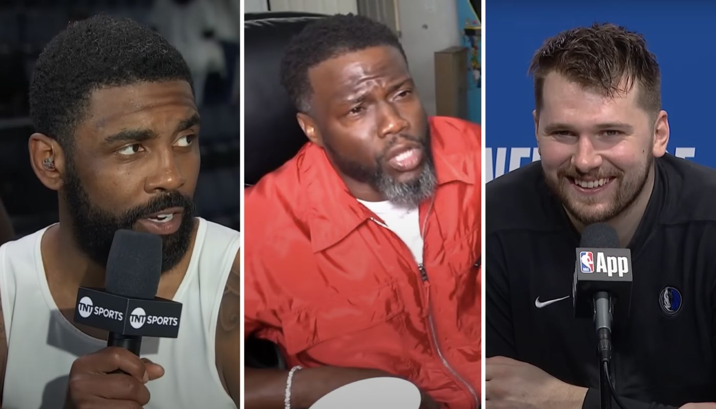 Kevin Hart, légende de l'humour, et les superstars NBA Luka Doncic et Kyrie Irving