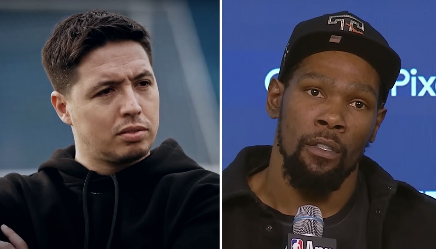 Samir Nasri, ancien de l'équipe de France de football, et Kevin Durant, légende NBA